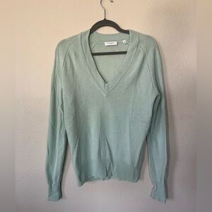Bundle of 2 Equipment Femme Green VNeck Wool & Cashmere Sweaters Women’s Size XS